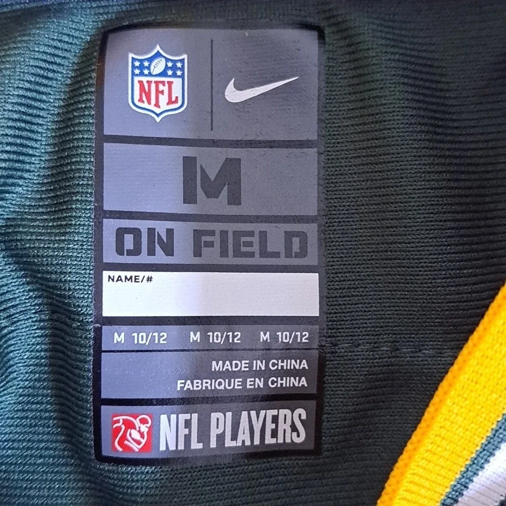 Nike Youth On Field NFL Green Bay Packers Aaron Rodgers Football Jersey M(10-12)